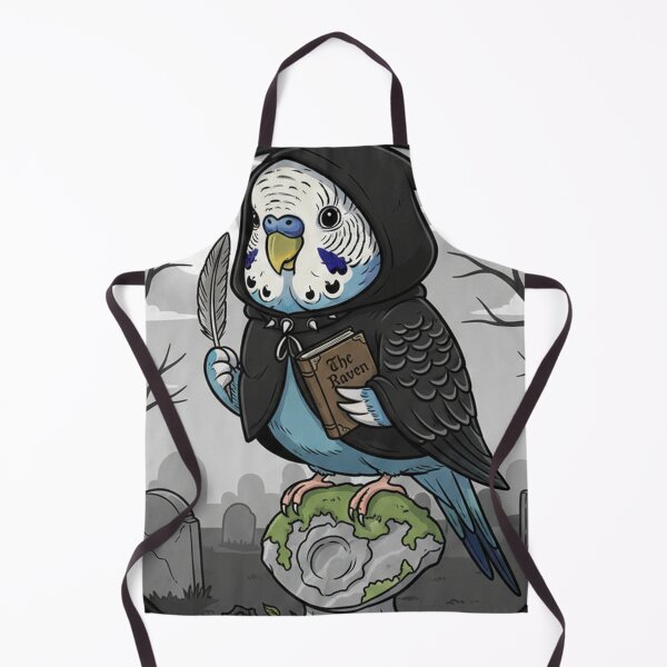 Item preview, Mystic Hooded Budgie On Graveyard Stone Fantasy Art designed and sold by RebellDancer.