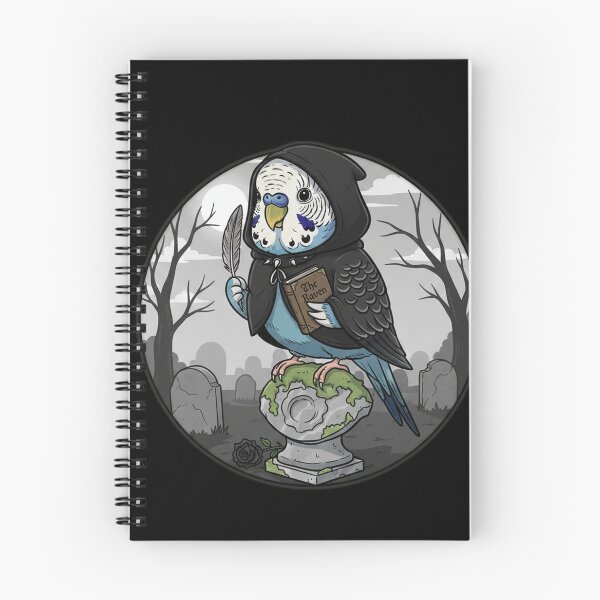 Item preview, Mystic Hooded Budgie On Graveyard Stone Fantasy Art designed and sold by RebellDancer.