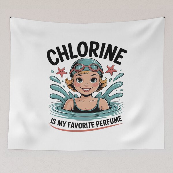 Item preview, Female Swimmer Chlorine is My Perfume Funny Swimming Girls  designed and sold by RoyTill0Art.