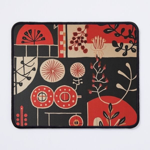Item preview, Geometric Botanical Folk Illustration Retro Abstract Botanical Composition designed and sold by TeutaDesings.