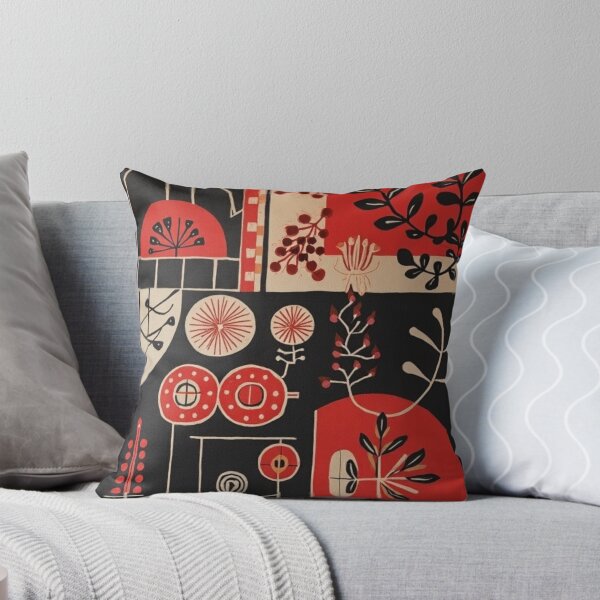 Item preview, Geometric Botanical Folk Illustration  Retro Abstract Botanical Composition designed and sold by TeutaDesings.