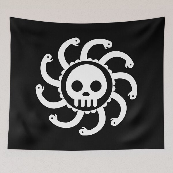 Item preview, boa kuja hancock pirates jolly roger flag white designed and sold by jeriney.