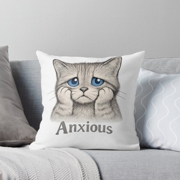 Item preview, Feelings – Anxious | Emotional Cat Illustration designed and sold by FeelingEmotions.