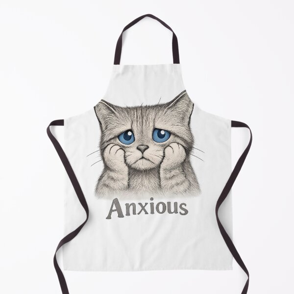 Item preview, Feelings – Anxious | Emotional Cat Illustration designed and sold by FeelingEmotions.