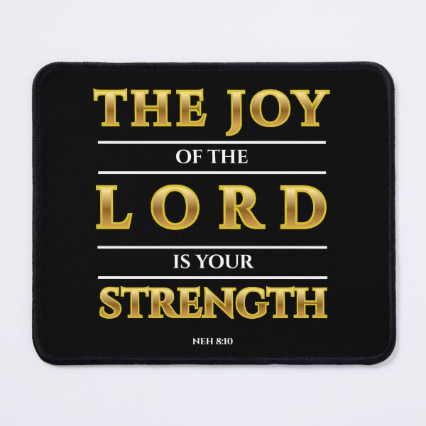 Item preview, Nehemiah 8:10 Bible Verse Gold Typography (KJV) designed and sold by Clothed in Scripture.