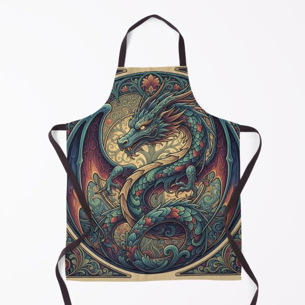 Item preview, Majestic Emerald Dragon: Vintage Art Nouveau Fantasy designed and sold by MartinxMarie.