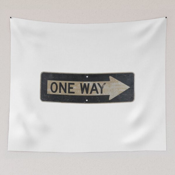 Item preview, One Way Road Sign Vintage designed and sold by Oniyasha.