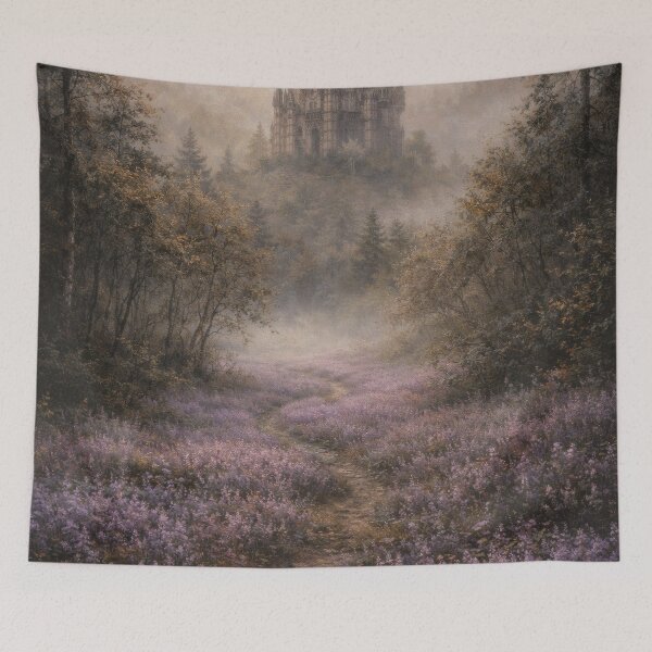 Item preview, Forest Path to a Gothic Castle – Fairytale Fantasy Landscape designed and sold by Visualynx.