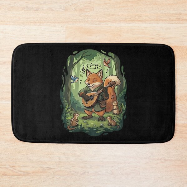 Item preview, Whimsical Fox Bard Playing Mandolin Forest Animals designed and sold by k3rstman1.