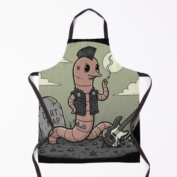 Item preview, Punk Rock Worm On Grave Dirt Nap Illustration designed and sold by RebellDancer.
