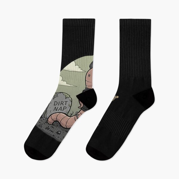 Item preview, Punk Rock Worm On Grave Dirt Nap Illustration designed and sold by RebellDancer.