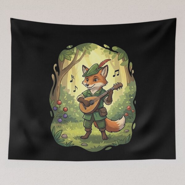 Item preview, Cute Fox Bard Woodland Musician designed and sold by k3rstman1.