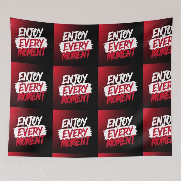 Item preview, Enjoy Every Moment – Bold Motivational Quote for a Powerful Mindset designed and sold by PixelVibe782.