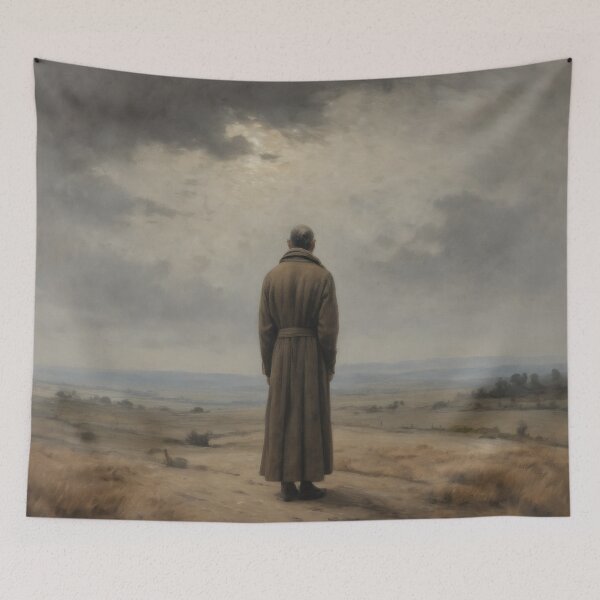 Item preview, Solitary Figure in Vast Landscape – Cinematic Fine Art designed and sold by Visualynx.
