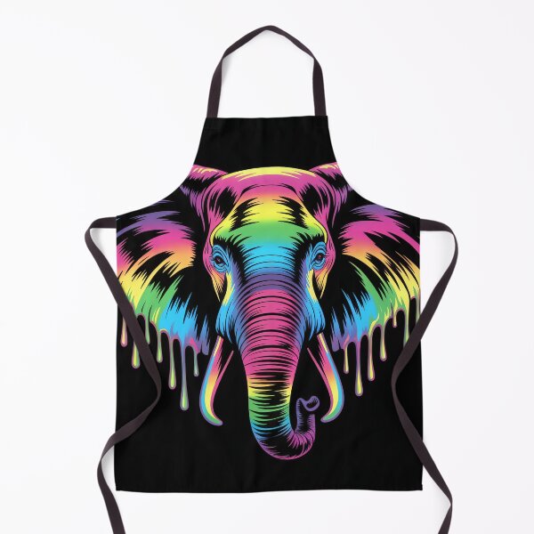Item preview, Rainbow Psychedelic Elephant Face – Colorful Trippy Animal Art designed and sold by RBToper.