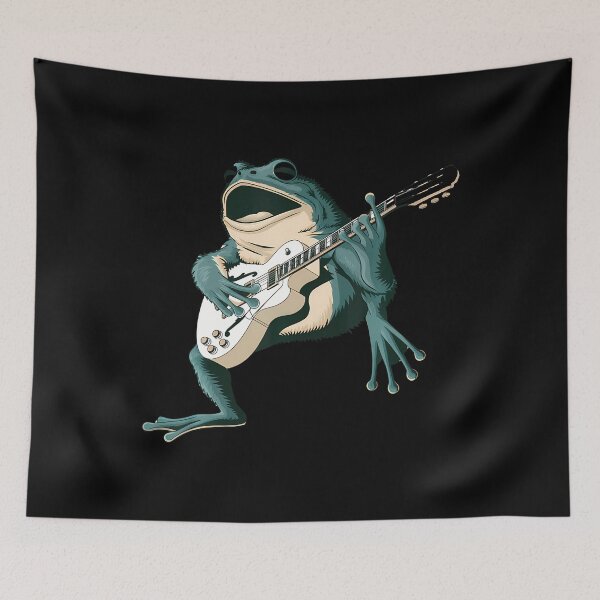 Item preview, Stuffed Animal Frog Playing Guitar Happy Frog designed and sold by arzateiosumn.