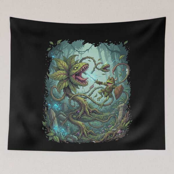 Item preview, Frog Knight Fantasy Jungle Plant Monster Battle designed and sold by k3rstman1.