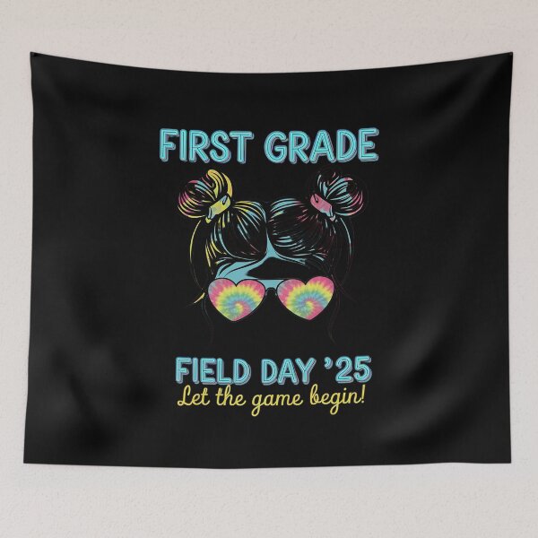 Item preview, First Grade Field Day 2025 Game Begin Messy Bun Teacher Kids designed and sold by RsFilsingerArt.