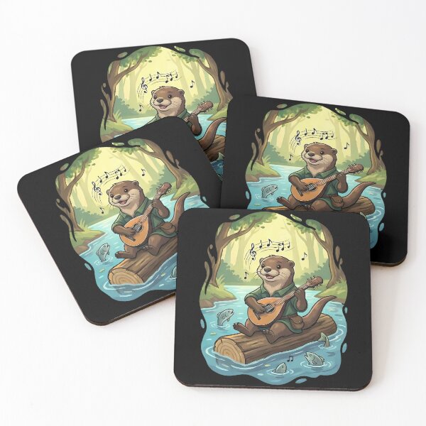 Item preview, Whimsical Otter Bard Mandolin River Music designed and sold by k3rstman1.