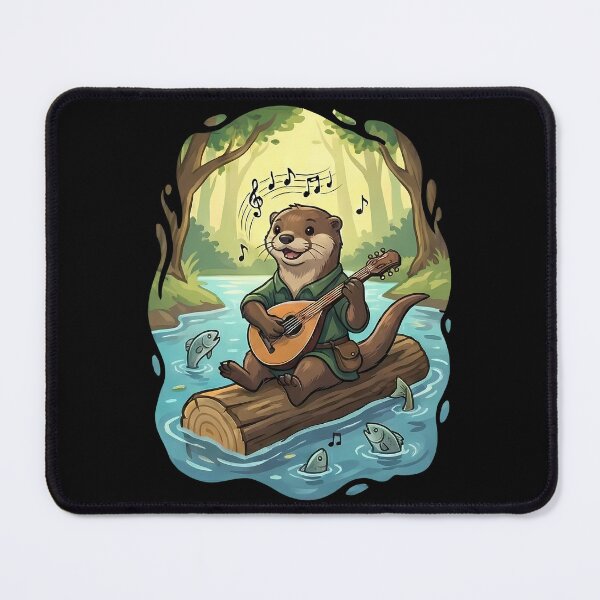 Item preview, Whimsical Otter Bard Mandolin River Music designed and sold by k3rstman1.