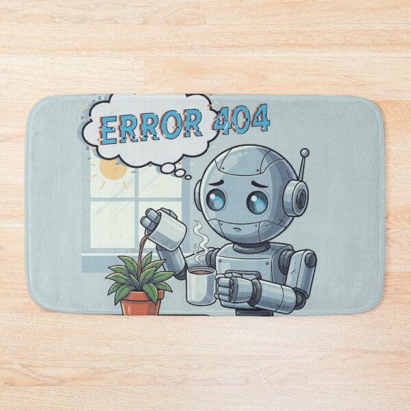 Item preview, Relatable Error 404 Robot Coffee Digital Art designed and sold by MartinxMarie.