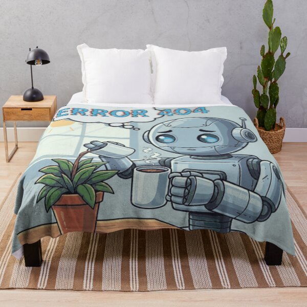 Item preview, Relatable Error 404 Robot Coffee Digital Art designed and sold by MartinxMarie.