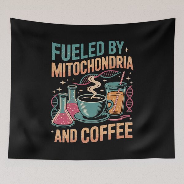 Item preview, Funny Biology Teacher Science Fueled By Mitochondria Coffee designed and sold by RsFilsingerArt.