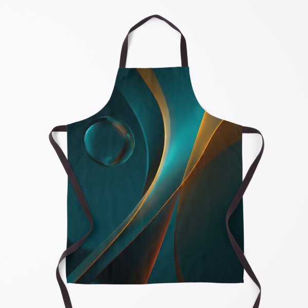 Item preview, Midnight Flow – Dark Abstract Line Wallpaper in Teal & Gold designed and sold by Flair-Fashion.