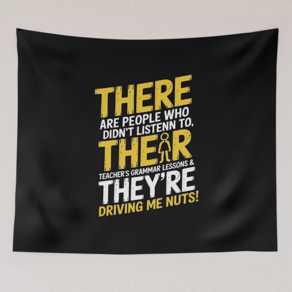 Item preview, Funny English Grammar Teacher Sarcastic There Their They're designed and sold by RsFilsingerArt.