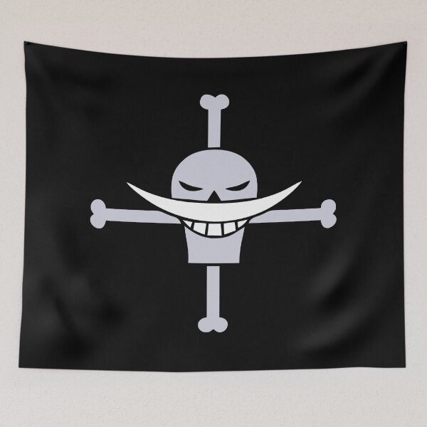 Item preview, whitebeard edward newgate pirates jolly roger flag white designed and sold by jeriney.