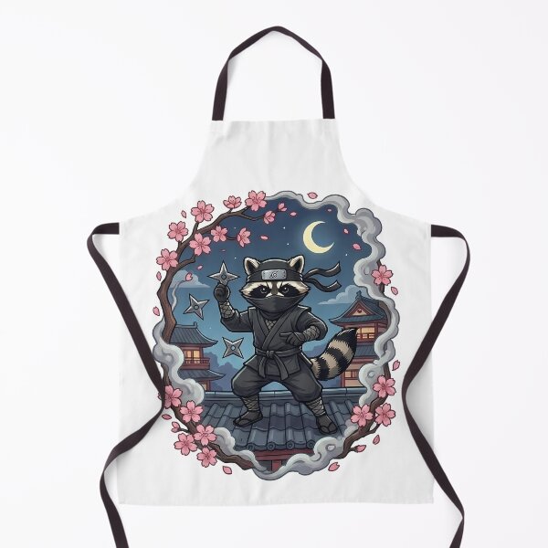 Item preview, Stealthy Raccoon Ninja Moonlit Sakura Night designed and sold by k3rstman1.