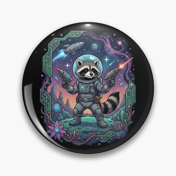 Item preview, Raccoon Astronaut Alien Planet Explorer Laser designed and sold by k3rstman1.