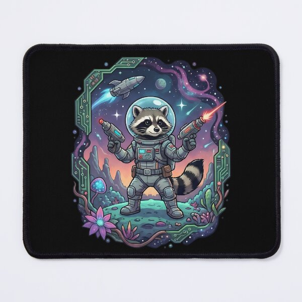 Item preview, Raccoon Astronaut Alien Planet Explorer Laser designed and sold by k3rstman1.