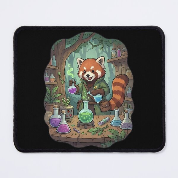 Item preview, Cute Red Panda Alchemist Potion Maker Fantasy designed and sold by k3rstman1.