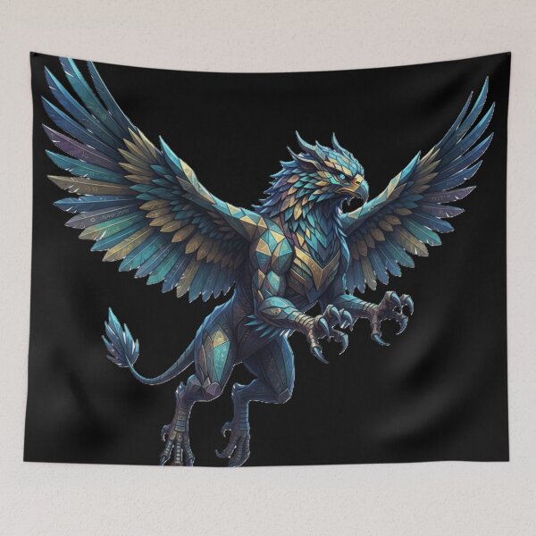 Item preview, Majestic Celestial Griffin: Intricate Geometric Fantasy Masterpiece designed and sold by MartinxMarie.