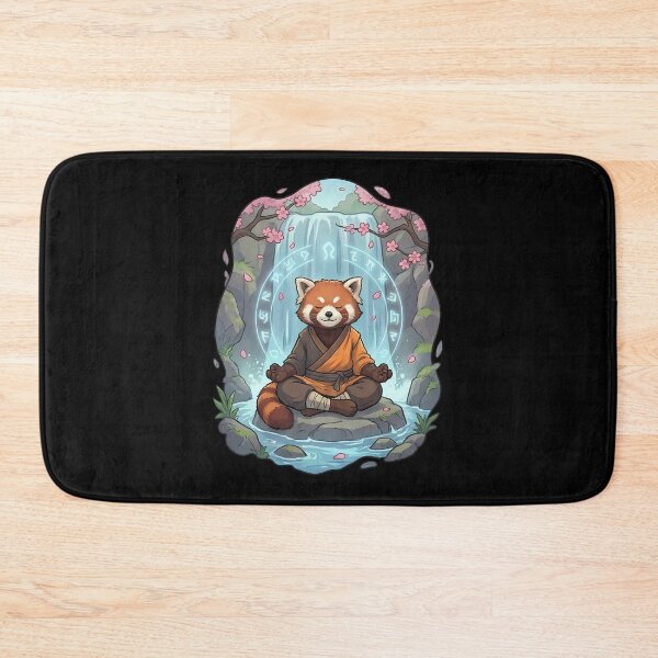 Item preview, Zen Red Panda Monk Meditation Waterfall designed and sold by k3rstman1.