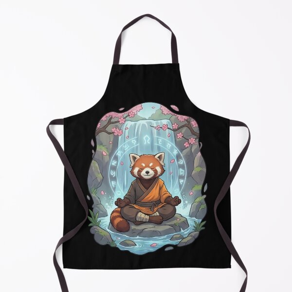 Item preview, Zen Red Panda Monk Meditation Waterfall designed and sold by k3rstman1.