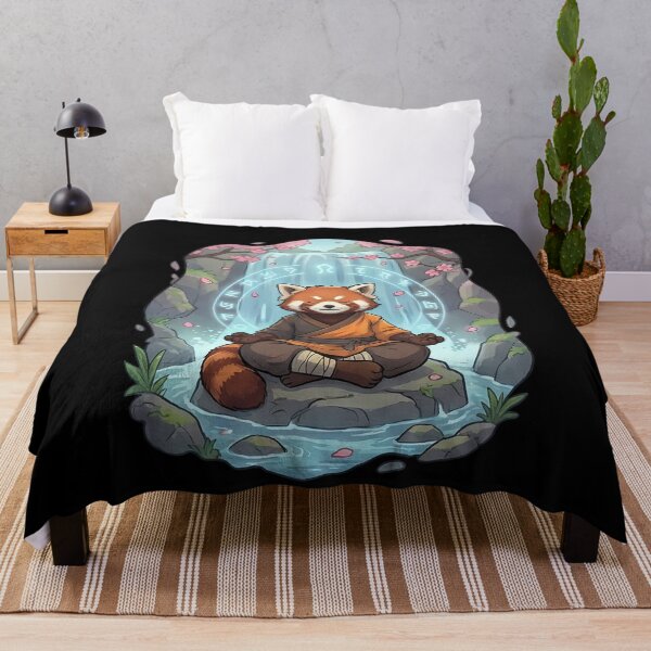 Item preview, Zen Red Panda Monk Meditation Waterfall designed and sold by k3rstman1.