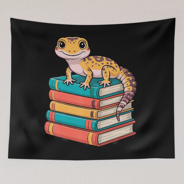 Item preview, Leopard Gecko Book Lover Reading designed and sold by arzateiosumn.
