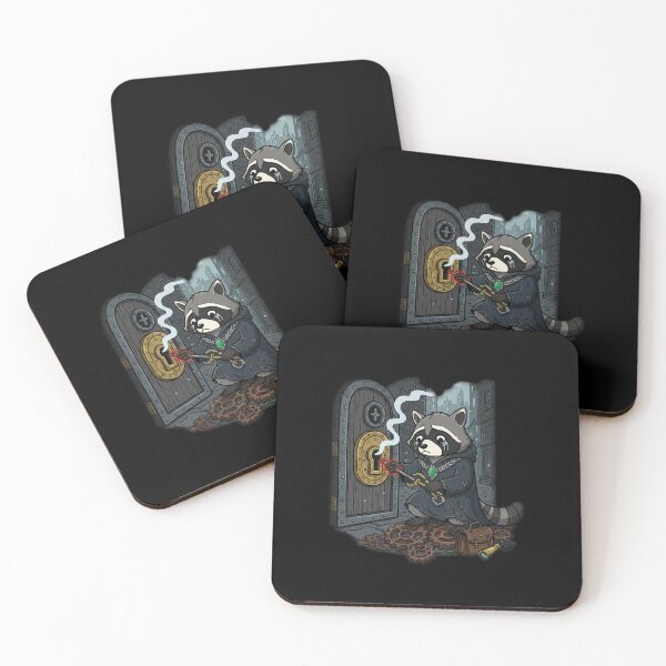 Item preview, Sad Steampunk Raccoon At Locked Door Fantasy Art designed and sold by RebellDancer.