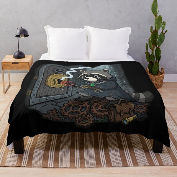 Item preview, Sad Steampunk Raccoon At Locked Door Fantasy Art designed and sold by RebellDancer.