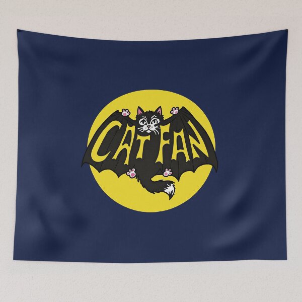 Item preview, Winged Cat Fan with Bat Wings designed and sold by Corinne Alexa Jackson.