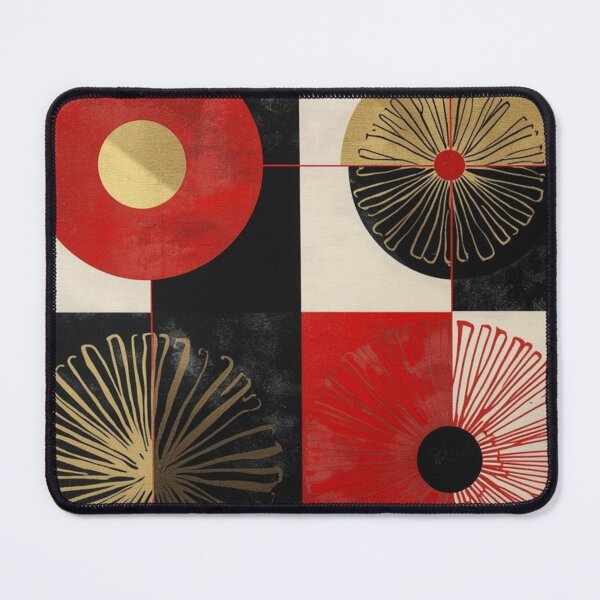 Item preview, Abstract Geometric Floral Grid designed and sold by TeutaDesings.