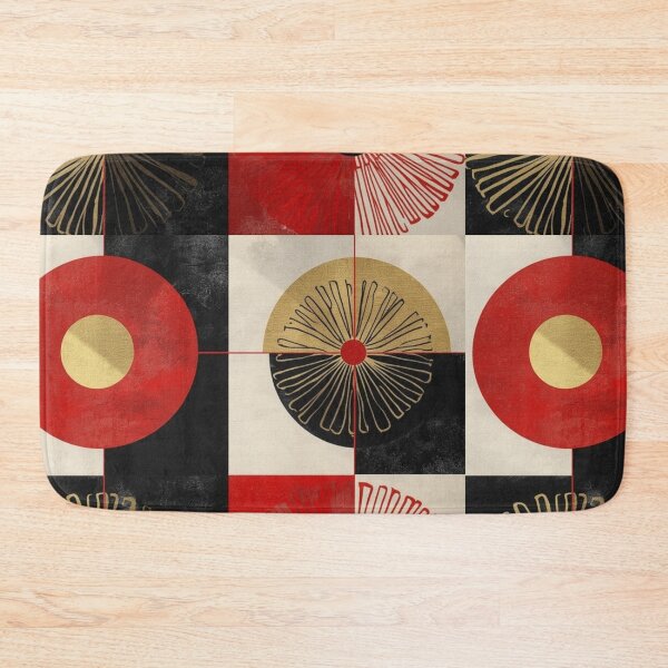 Item preview, Abstract Geometric Floral Grid designed and sold by TeutaDesings.