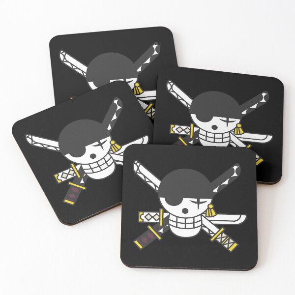 Item preview, zoro vice captain samurai pirates jolly roger flag white designed and sold by jeriney.