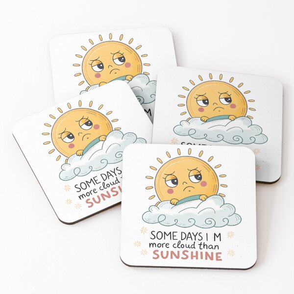 Item preview, Some Days I’m More Cloud Than Sunshine – Funny Grumpy Sun Cartoon Design designed and sold by VividOrganica.
