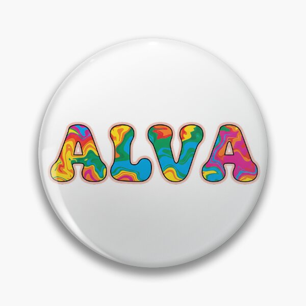 Item preview, ❤️ Alva Personalized Name Wavy Retro Shirt, Coffee Mug, Sticker Gift designed and sold by HelixPedia.