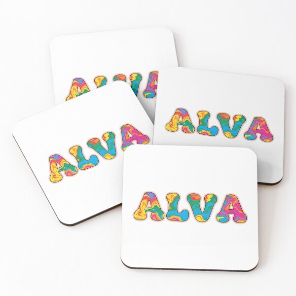 Item preview, ❤️ Alva Personalized Name Wavy Retro Shirt, Coffee Mug, Sticker Gift designed and sold by HelixPedia.