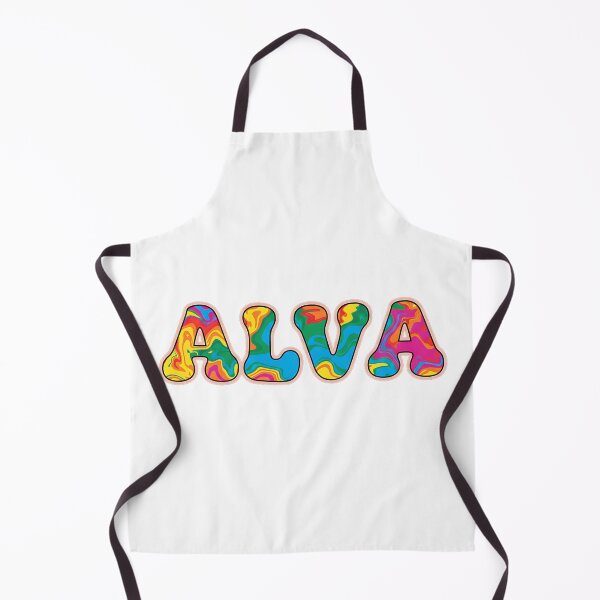 Item preview, ❤️ Alva Personalized Name Wavy Retro Shirt, Coffee Mug, Sticker Gift designed and sold by HelixPedia.