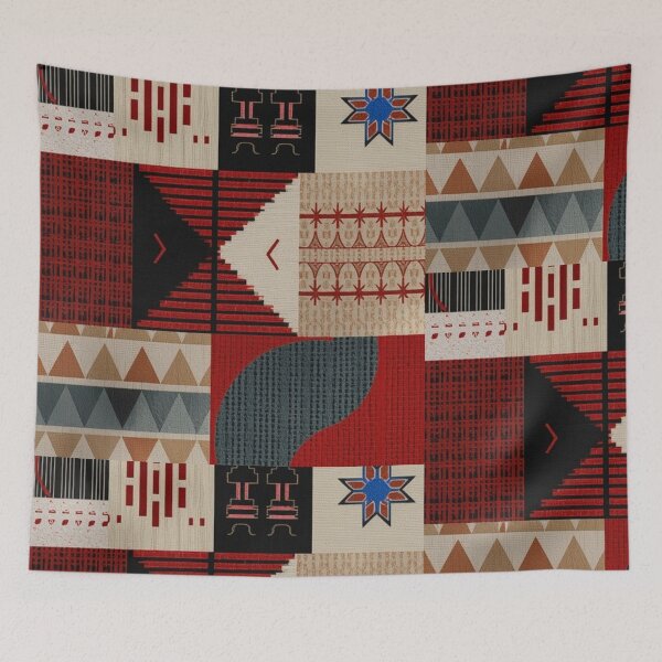Item preview, Contemporary Folk Logo  Traditional Folk Motif Modernized designed and sold by TeutaDesings.